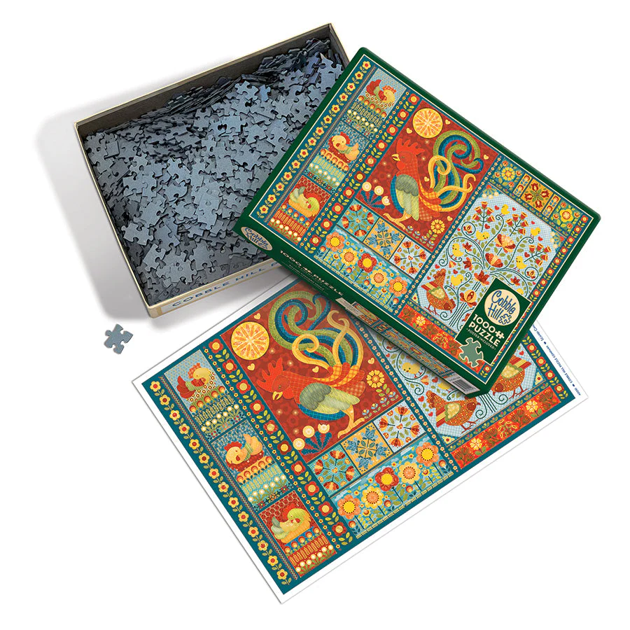 Scandi Chicken Quilt | 1000 Piece - Image 3
